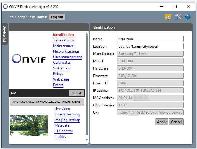 Onvif camera management software
